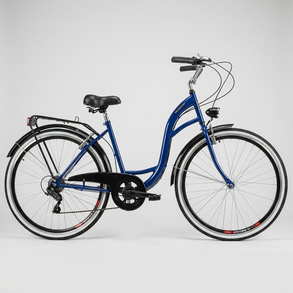 Meisjesfiets - 26 inch - met 7 versnellingen - donkerblauw
