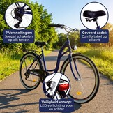 Meisjesfiets - 26 inch - met 7 versnellingen - donkerblauw