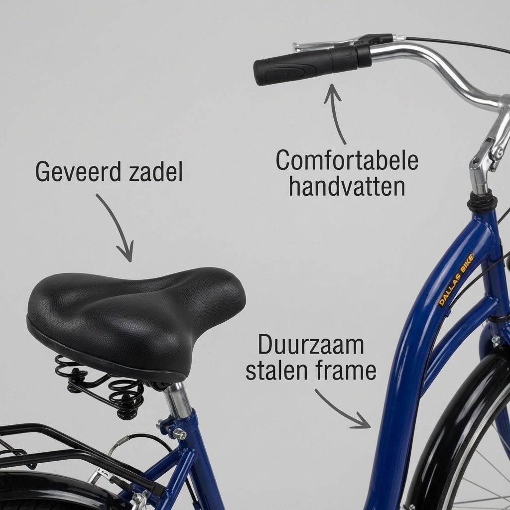 Meisjesfiets - 26 inch - met 7 versnellingen - donkerblauw