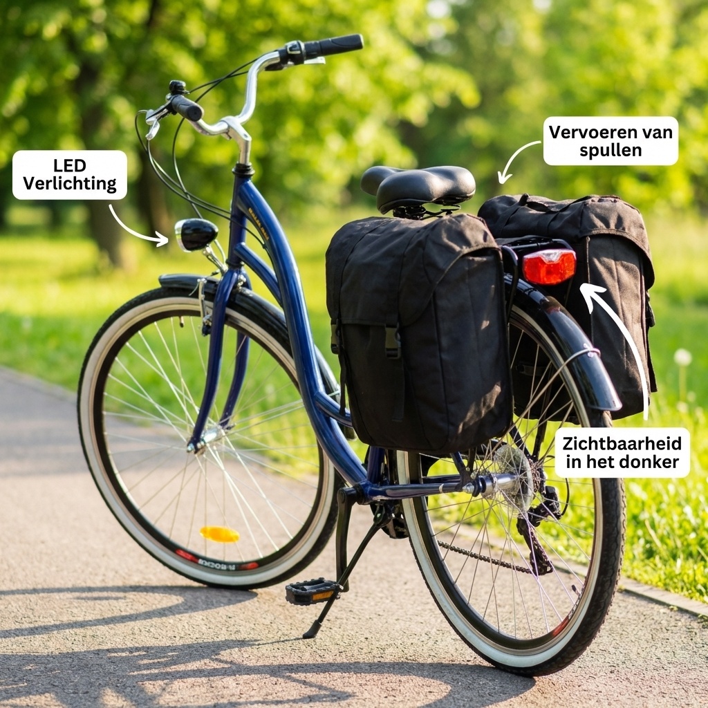 Meisjesfiets - 26 inch - met 7 versnellingen - donkerblauw