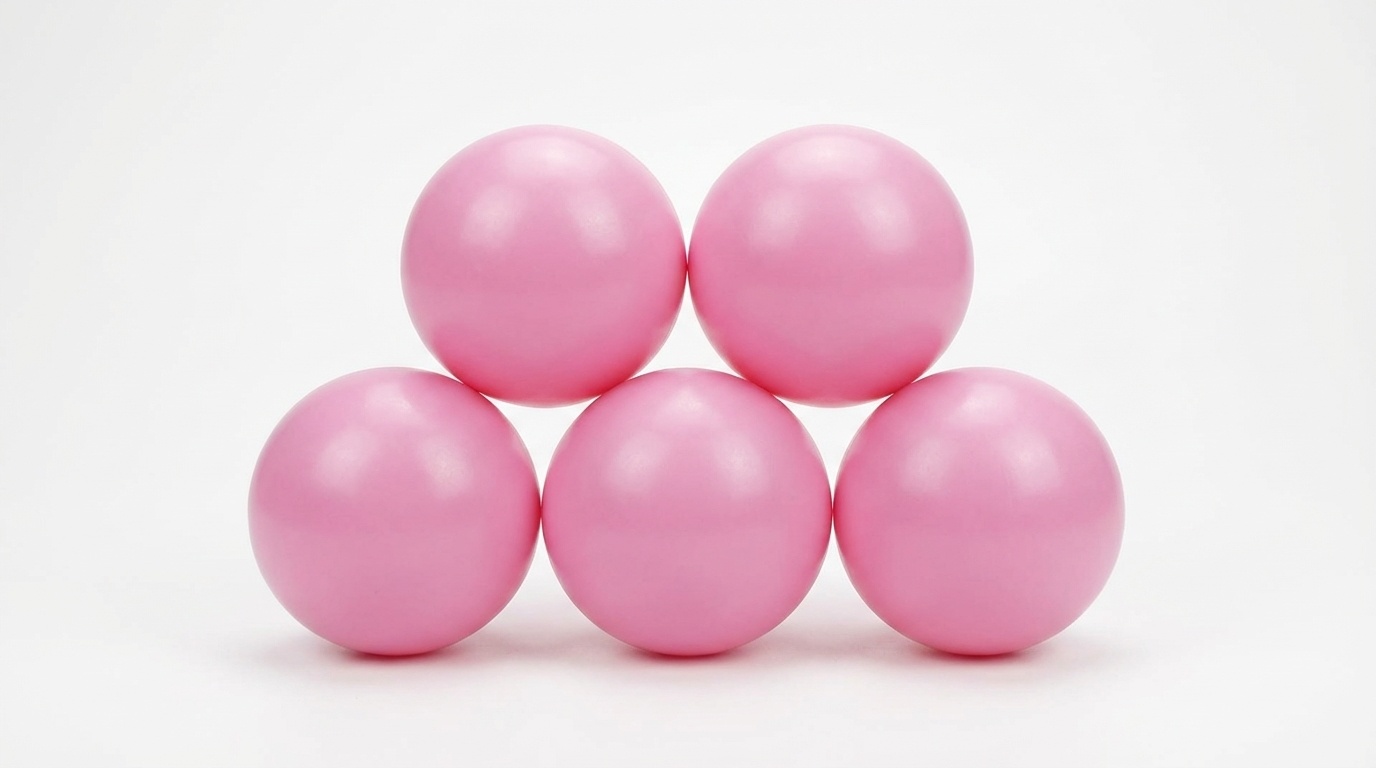 Ballenbak ballen poeder roze (70mm) 1000 stuks