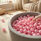 Ballenbak ballen poeder roze (70mm) 1000 stuks