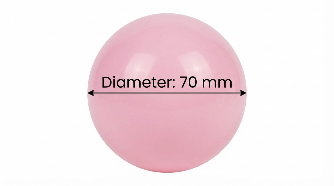 Ballenbak ballen poeder roze (70mm) 1000 stuks