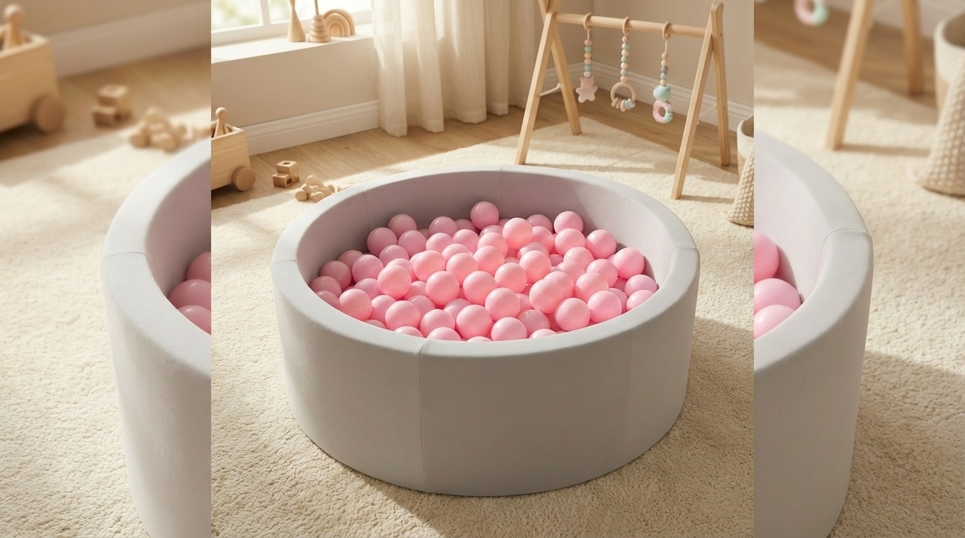 Ballenbak ballen poeder roze (70mm) 1000 stuks