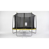 Trampoline 305 cm rond - met net en ladder – geel/zwart