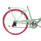 Meisjesfiets - 26 inch - met 7 versnellingen - mintgroen roze