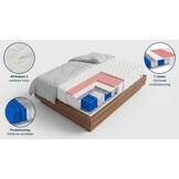 7 zone matras thermoplastisch 140x200 cm wit pocketvering