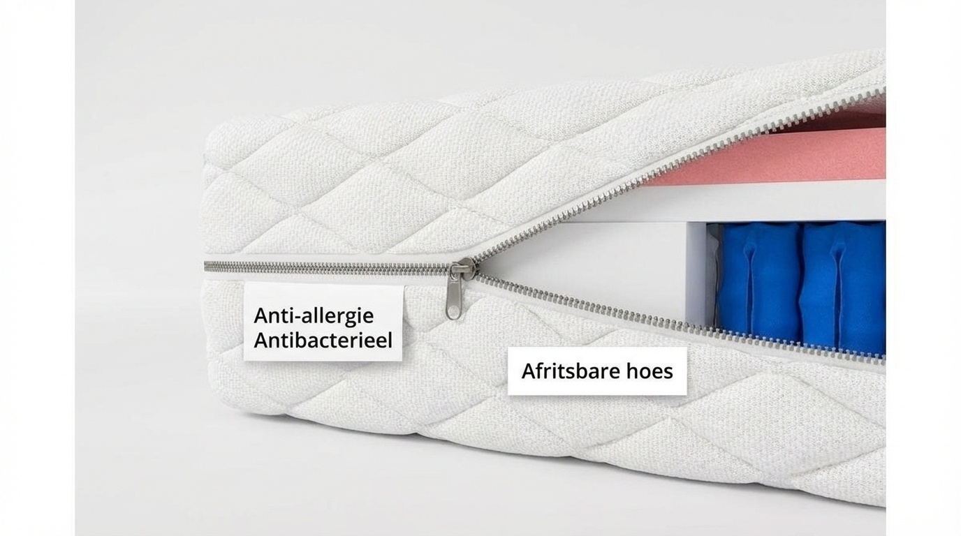 7 zone matras thermoplastisch 140x200 cm wit pocketvering