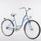 Meisjesfiets - 26 inch - stadsfiets - lichtblauw wit