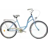 Meisjesfiets - 26 inch - stadsfiets - lichtblauw wit