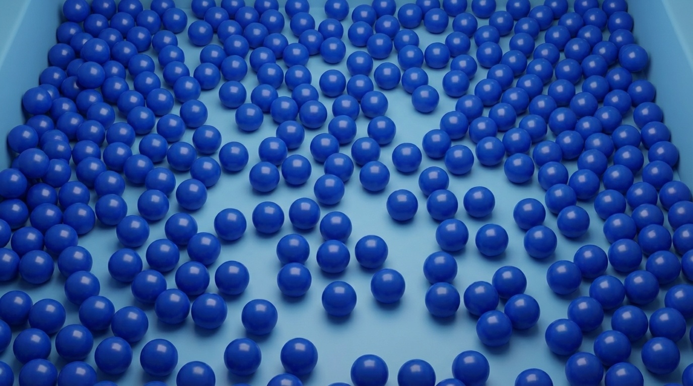 Ballenbak ballen blauw (70mm) 1000 stuks