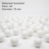 Ballenbak ballen wit (70mm) 100 stuks
