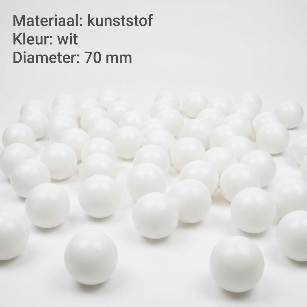 Ballenbak ballen wit (70mm) 100 stuks