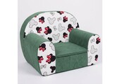 Kinderfauteuil - 60x40x45 cm - muis oren met rode strik - groen