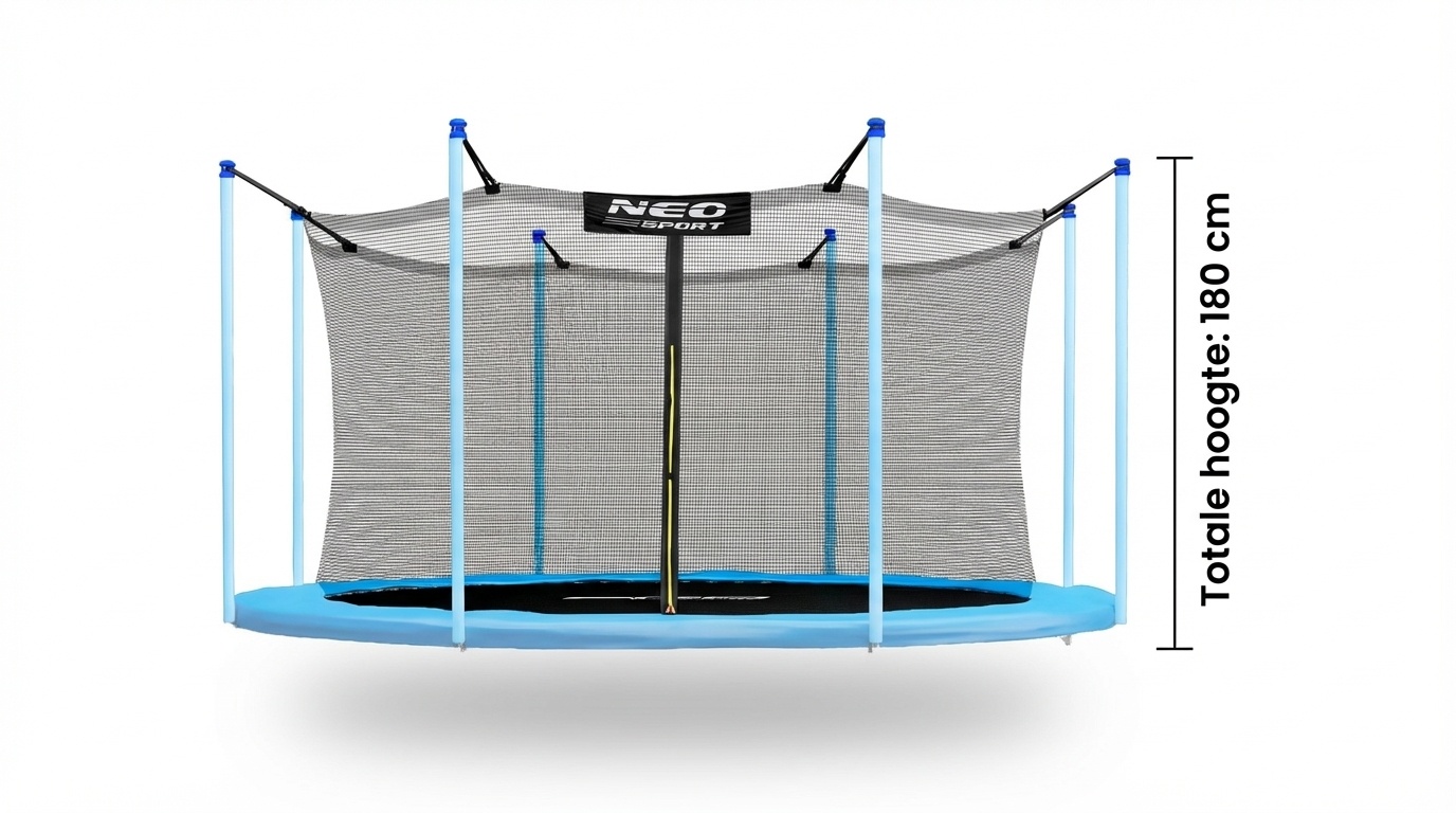 Trampoline net - 374cm 12ft binnerand - 6 openingen