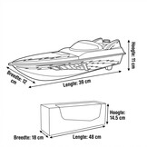RC speelgoedboot - badkuip speelgoedboot - 39 x 12 x 11 cm