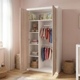 Kledingkast wit hout 90x190x50 cm - Spaanplaat/MDF