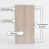 Kledingkast wit hout 90x190x50 cm - Spaanplaat/MDF