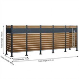 Kliko ombouw - 5 containers - 417x89x150cm - antraciet houtlook
