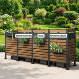 Kliko ombouw - 5 containers - 417x89x150cm - antraciet houtlook