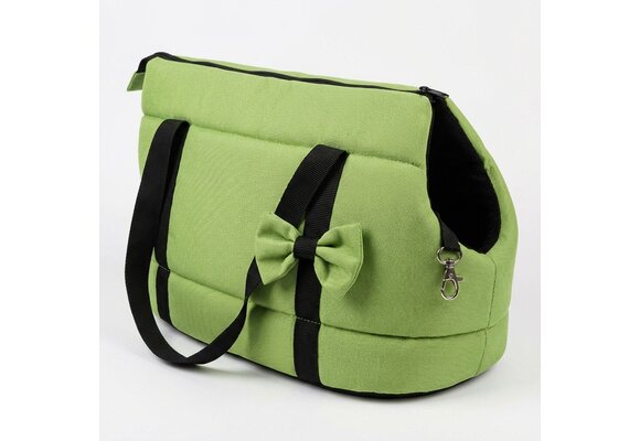 Hondendraagtas - kleine honden - honden transporttas - groen - 36x19x23 cm - stijlvol - schoudertas