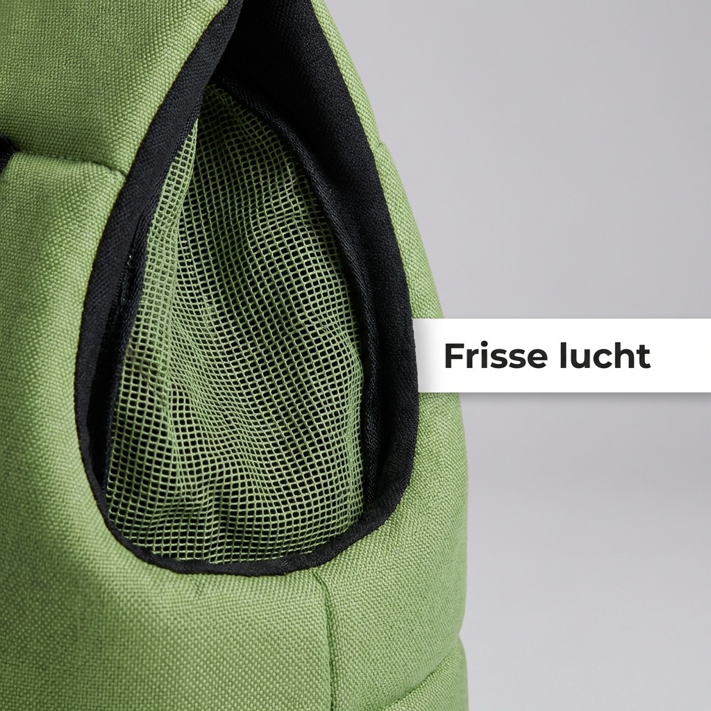 Hondendraagtas - kleine honden - honden transporttas - groen - 36x19x23 cm - stijlvol - schoudertas