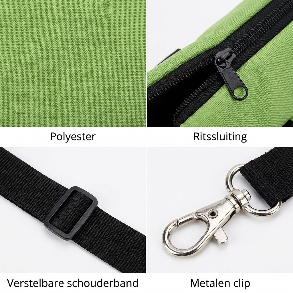 Hondendraagtas - kleine honden - honden transporttas - groen - 36x19x23 cm - stijlvol - schoudertas
