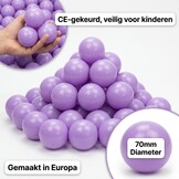 Ballenbak ballen licht paars (70mm) 1000 stuks