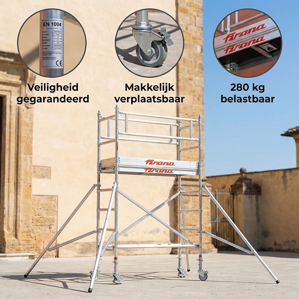 Rolsteiger - 75x180 cm - aluminium - werkhoogte 8,4 m