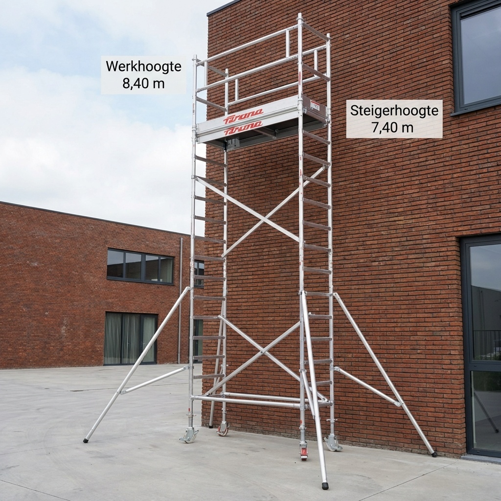 Rolsteiger - 75x180 cm - aluminium - werkhoogte 8,4 m