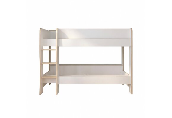 ROOMY - Stapelbed  - 90x200cm - wit eiken