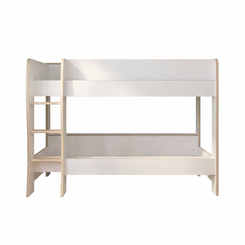 ROOMY - Stapelbed  - 90x200cm - wit eiken