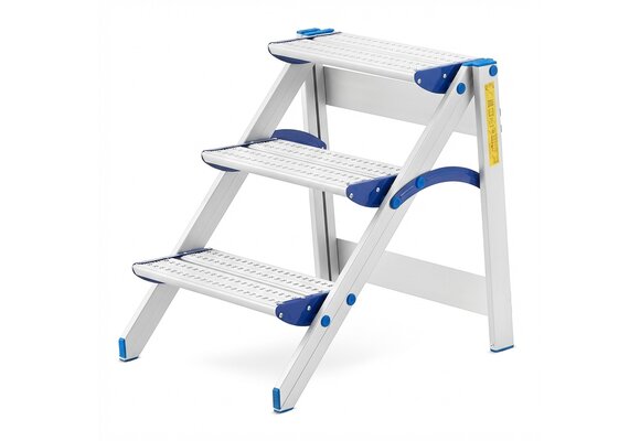 Huishoudtrap - 3 treden - aluminium - werkhoogte 270 cm
