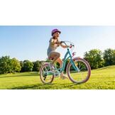 Meisjesfiets - 24 inch fiets - 6 versnellingen - blauw roze