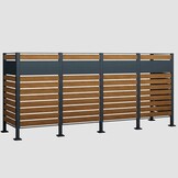 Kliko ombouw - 4 containers - 335x89x150cm - antraciet houtlook