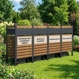 Kliko ombouw - 4 containers - 335x89x150cm - antraciet houtlook