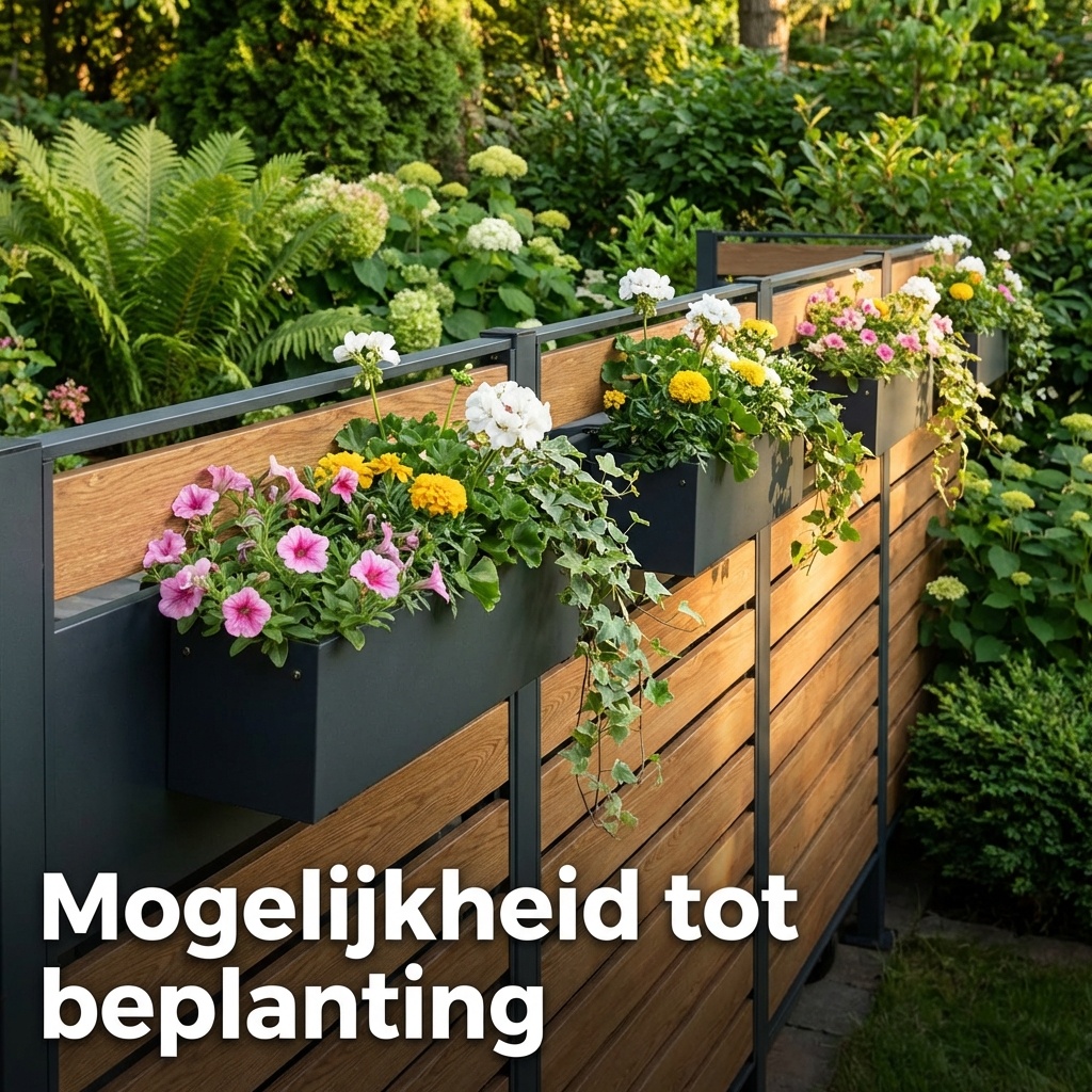 Kliko ombouw - 4 containers - 335x89x150cm - antraciet houtlook