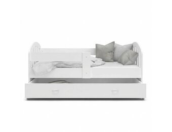 Kinderbed met lade wit 200x90cm MDF & grenen, inclusief matras