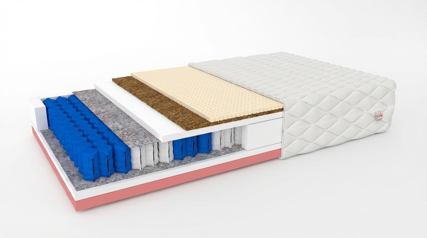 Matras 140x200 - pocketvering- 22cm - H4+H3 - 7 zones