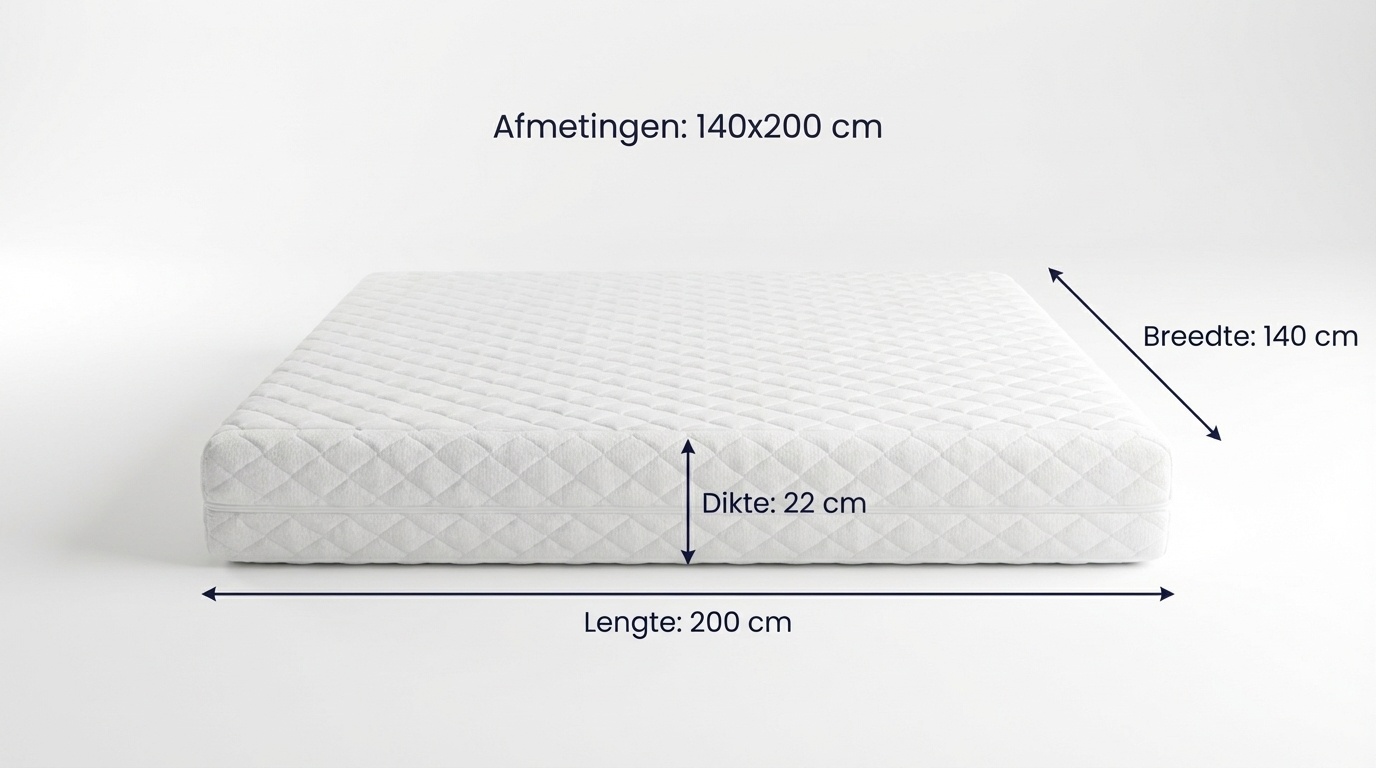 Matras 140x200 - pocketvering- 22cm - H4+H3 - 7 zones