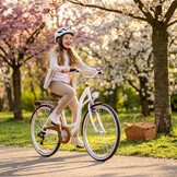 Meisjesfiets - 26 inch - met 7 versnellingen - wit bruin