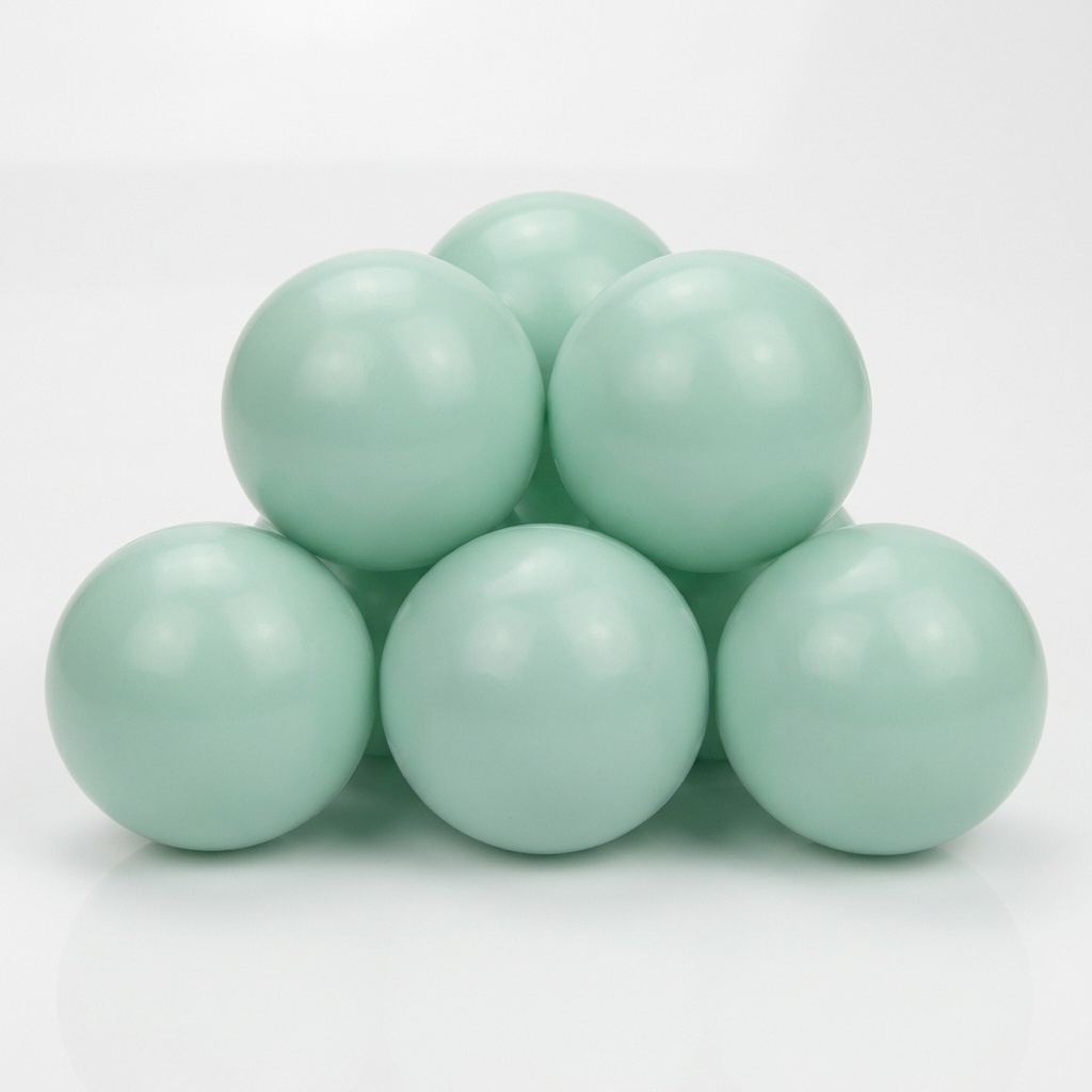 Ballenbak ballen licht mint (70mm) 100 stuks