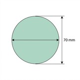 Ballenbak ballen licht mint (70mm) 100 stuks