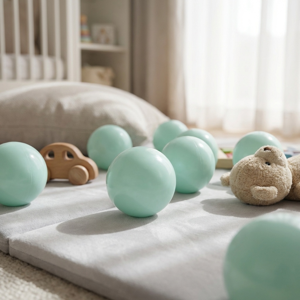 Ballenbak ballen licht mint (70mm) 100 stuks