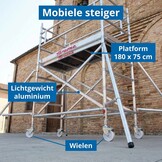 Steiger TOP-SYSTEM 75x180cm - Werkhoogte 9,40m