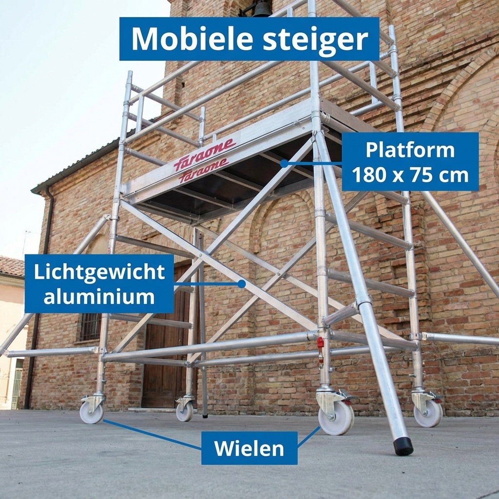 Steiger TOP-SYSTEM 75x180cm - Werkhoogte 9,40m