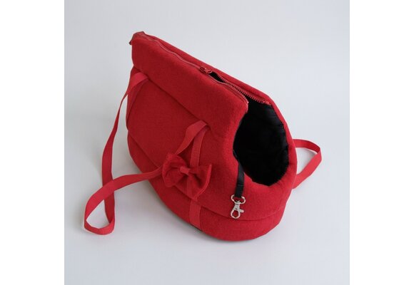 Hondendraagtas - kleine honden - honden transporttas - rood - 36x19x23 cm - stijlvol - schoudertas