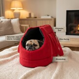 Hondendraagtas - kleine honden - honden transporttas - rood - 36x19x23 cm - stijlvol - schoudertas