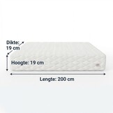 7 Zone Pocketvering Matras 200x200 x 19 cm thermoplastisch