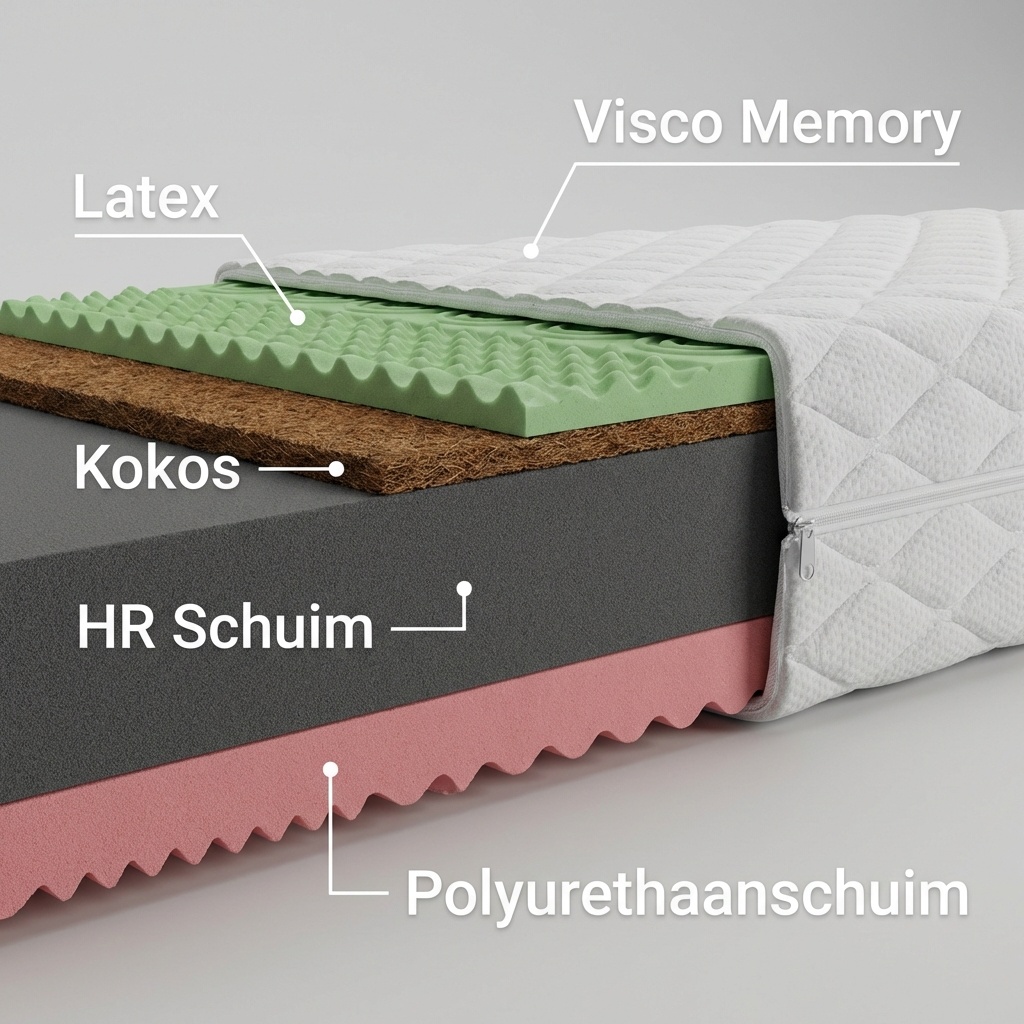 Geheugenmatras 22cm | 140x200 | H3/H4 | 7 Zones